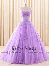 Purple Strapless Lace Ball Gown Dress | RS6805